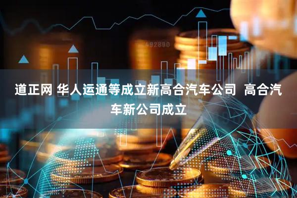 道正网 华人运通等成立新高合汽车公司  高合汽车新公司成立
