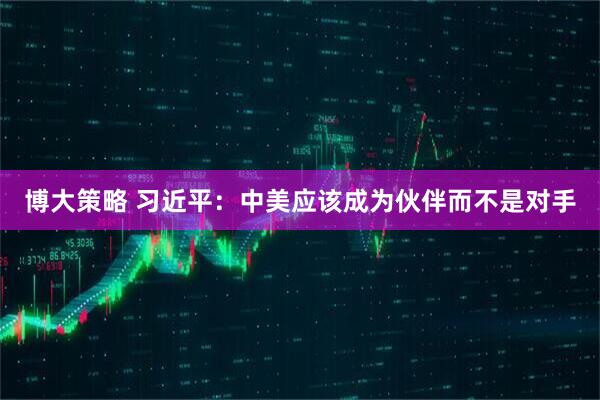 博大策略 习近平：中美应该成为伙伴而不是对手